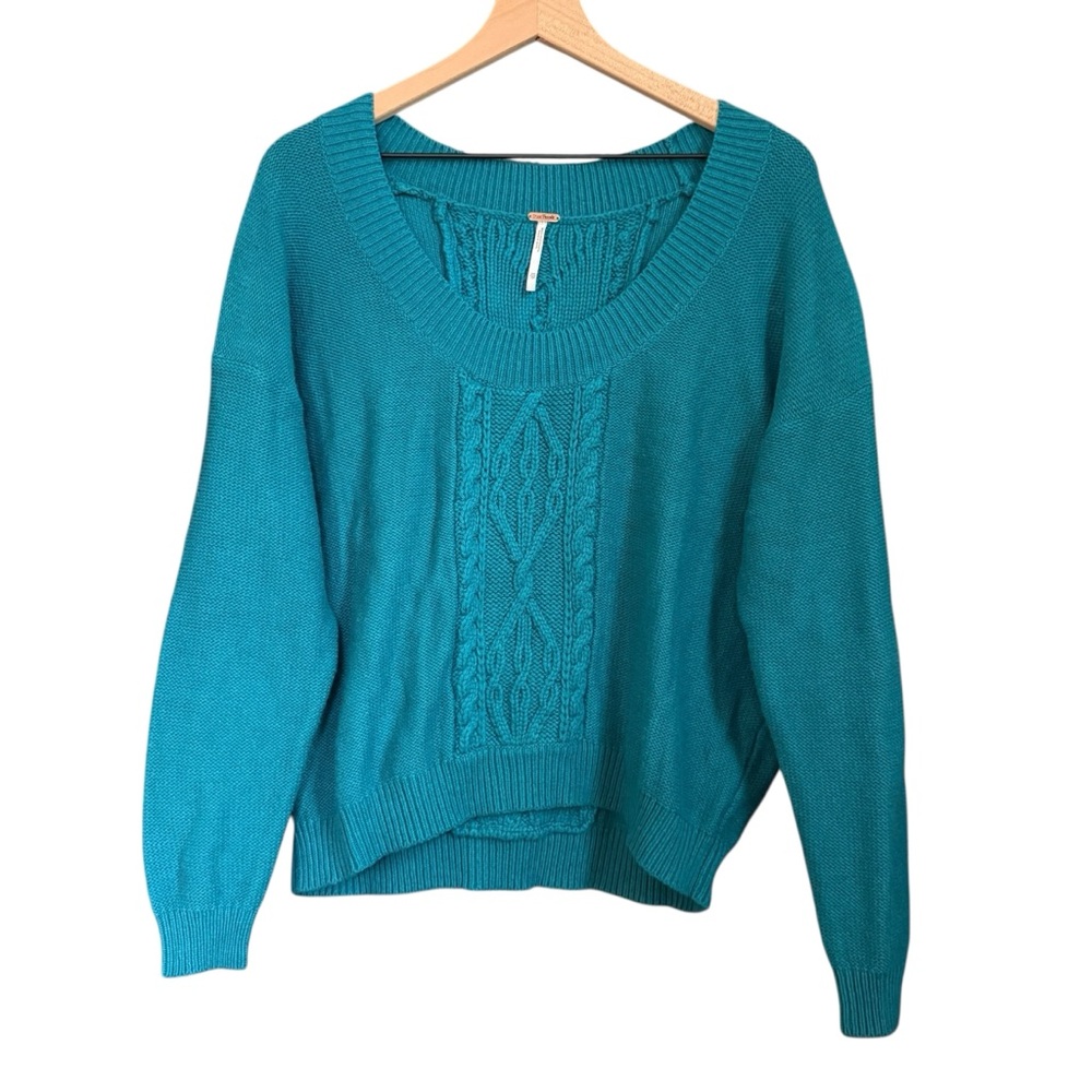 Free People Teal Sweater